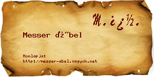 Messer Ábel névjegykártya